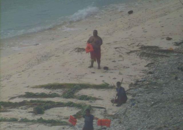 The men’s families reported them missing Tuesday. They were stranded on the island. (Photo: Twitter account of US Navy)