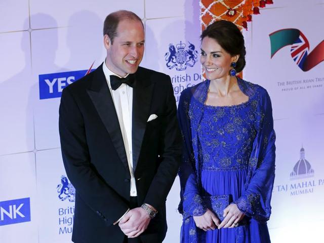 Britain's Prince William and his wife Catherine, Duchess of Cambridge, arrive for the charity gala in Mumbai. (REUTERS) Britain's Prince William and his wife Catherine, Duchess of Cambridge, arrive for the charity gala in Mumbai. (REUTERS)