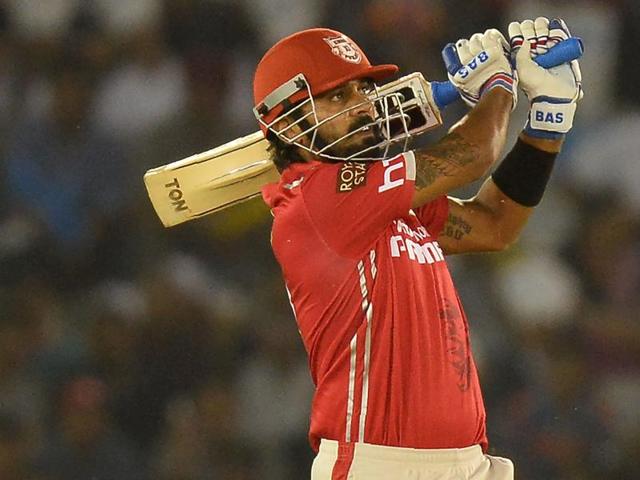 Kings XI Punjab opener Murali Vijay plays a shot. (AFP Photo) 
