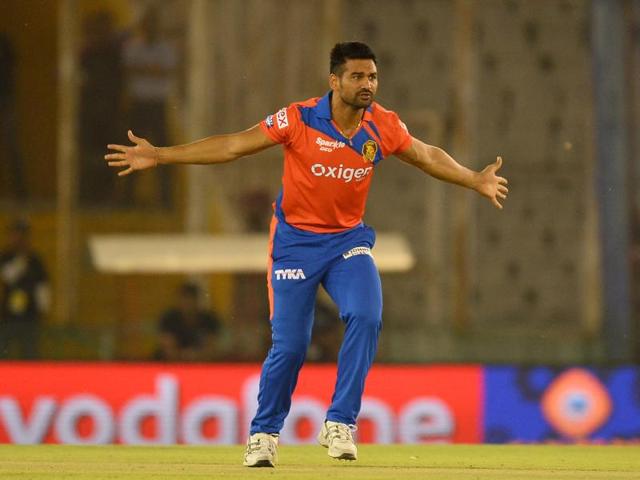Gujarat Lions bowler Pradeep Sangwan appeals for a leg before wicket (LBW) decision. (AFP Photo) 