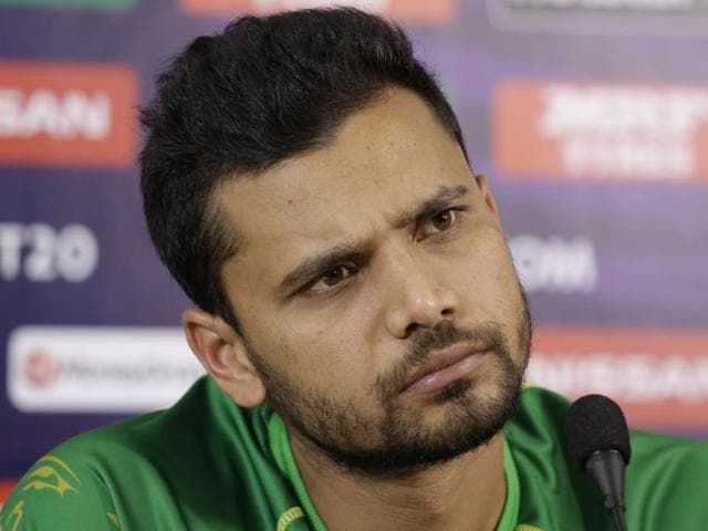 Bangladesh's Mashrafe Mortaza attends a press conference prior his team match against New Zealand. (AP Photo)