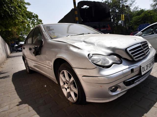 The teenager accused in the case was driving the vehicle on all four instances when the car was fined for traffic violation. (Arun Sharma/HT Photo) The teenager accused in the case was driving the vehicle on all four instances when the car was fined for traffic violation. (Arun Sharma/HT Photo)