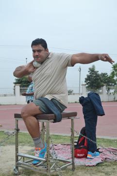 Virender Singh recently qualified for the Rio Olympics. Going by form, Virender is a medal prospect in shot put at the quadrennial Games. (HT PHOTO)