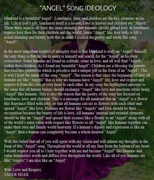 The Pakistani singer explains at length what inspired to him to make his latest song Angel. (Taher Shah’s blog) The Pakistani singer explains at length what inspired to him to make his latest song Angel. (Taher Shah’s blog)