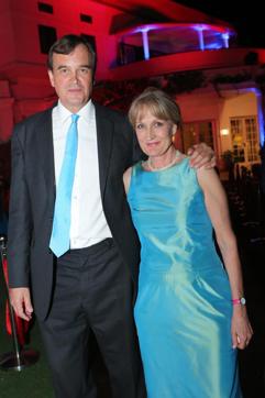 The British high commissioner Sir Dominic Asquith with wife Louise Asquith (Manoj Verma/ HT)