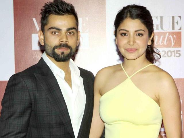 Cricketer Virar Kohli and actor Anushka Sharma leaving a restaurant in Bandra, Mumbai. (Photocorp) Cricketer Virar Kohli and actor Anushka Sharma leaving a restaurant in Bandra, Mumbai. (Photocorp)