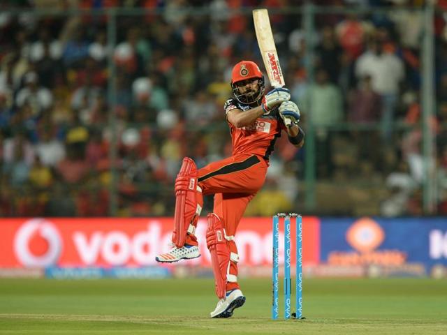 Virat Kohli hits a pull shot. (AFP) Virat Kohli hits a pull shot. (AFP)