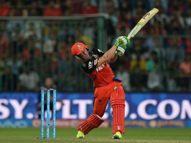 AB De Villiers hits a six. (AFP) AB De Villiers hits a six. (AFP)