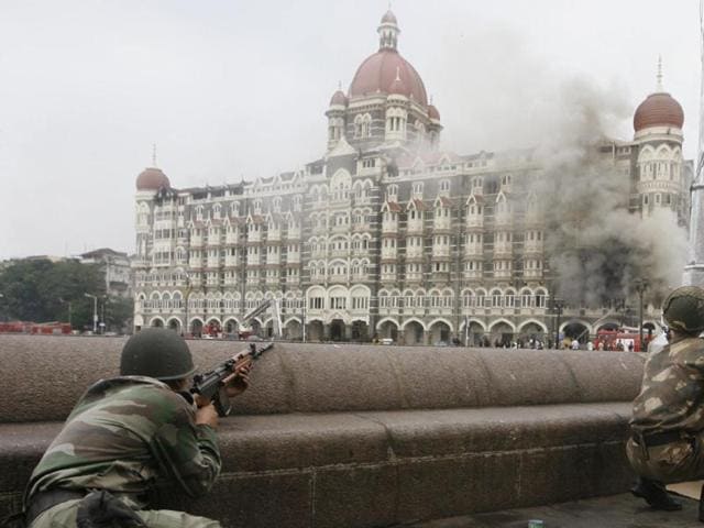 Mumbai under attack - fire and smoke seen emerging from the Taj Hotel , one of the targets of Lashkar-e-Taiba terrorists during the assault on India’s financial hub in November 2008. (HT Photo) Mumbai under attack - fire and smoke seen emerging from the Taj Hotel , one of the targets of Lashkar-e-Taiba terrorists during the assault on India’s financial hub in November 2008. (HT Photo)