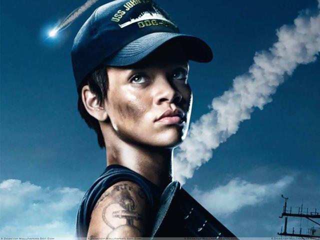 Rihanna in a still from Peter Berg’s Battleship. Rihanna in a still from Peter Berg’s Battleship.