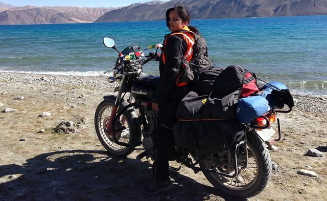 Sarah Kashyap, assistant manager (rides and community) with Royal Enfield, says anything can go wrong while riding and riders should not take their lives for granted. (Special arrangement) Sarah Kashyap, assistant manager (rides and community) with Royal Enfield, says anything can go wrong while riding and riders should not take their lives for granted. (Special arrangement)