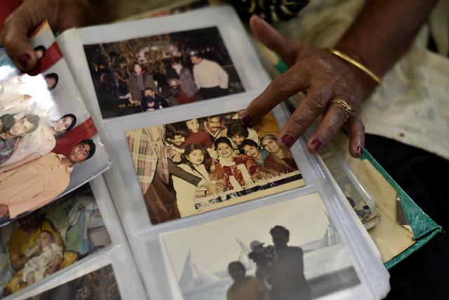 Kamala Zutshi shows the family album and old photos of Sunita. (Arun Sharma/HT Photo) Kamala Zutshi shows the family album and old photos of Sunita. (Arun Sharma/HT Photo)