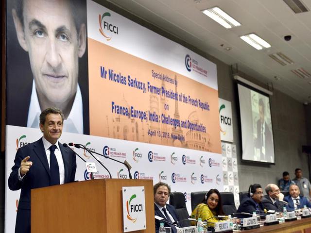 Difficulties faced by French firms wanting to invest in India must not be underestimated and its rules must be “fair and visible,” Nicolas Sarkozy, former French President and now Leader of Opposition said, on Wednesday. (Hindustan Times Photo) Difficulties faced by French firms wanting to invest in India must not be underestimated and its rules must be “fair and visible,” Nicolas Sarkozy, former French President and now Leader of Opposition said, on Wednesday. (Hindustan Times Photo)