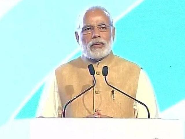 Prime Minister Narendra Modi inaugurate India’s first-ever three-day Maritime India Summit (MIS) in Mumbai on April 14, 2016. (ANI) Prime Minister Narendra Modi inaugurate India’s first-ever three-day Maritime India Summit (MIS) in Mumbai on April 14, 2016. (ANI)