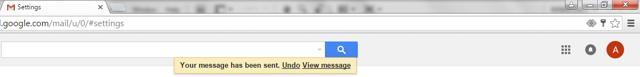 After sending a mail, you will receive a notification that you have sent your mail and the option of undo mail. After sending a mail, you will receive a notification that you have sent your mail and the option of undo mail.
