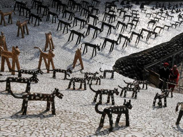 The exhibition hosting 37 countries will have on display a replica of the Rock Garden, besides 3D slides of the art concepts, including incomplete works, of its creator, late Nek Chand.(HT File Photo)