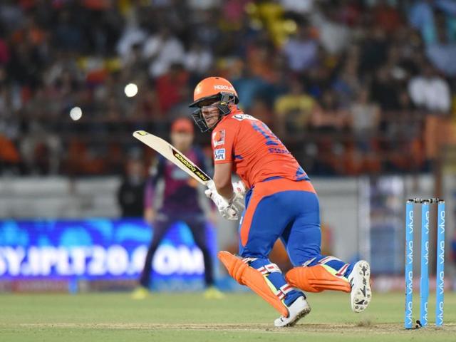 The opening stand between Aaron Finch and Brendon McCullum effectively sealed the game for Gujarat Lions against Rising Pune Supergiants in the IPL match at Saurashtra Cricket Association stadium in Rajkot on April 14, 2016. (Pratham Gokhale/HT Photo) The opening stand between Aaron Finch and Brendon McCullum effectively sealed the game for Gujarat Lions against Rising Pune Supergiants in the IPL match at Saurashtra Cricket Association stadium in Rajkot on April 14, 2016. (Pratham Gokhale/HT Photo)