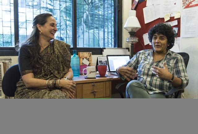 Sanjana Kapoor and Sameera Iyengar at Junoon’s office in Versova (Photo: Aalok Soni/HT) Sanjana Kapoor and Sameera Iyengar at Junoon’s office in Versova (Photo: Aalok Soni/HT)