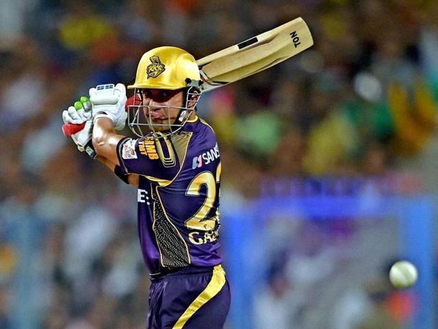 Gautam Gambhir hits a shot. (PTI) Gautam Gambhir hits a shot. (PTI)