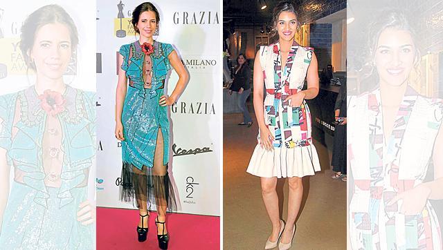 Kalki Koechlin and Kriti Sanon in ruffled dresses. (Yogen Shah) Kalki Koechlin and Kriti Sanon in ruffled dresses. (Yogen Shah)