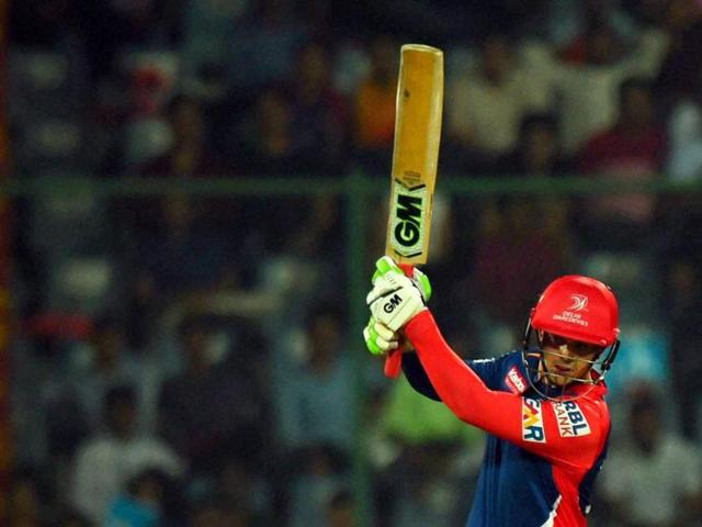 Quinton de Kock’s unbeaten 42-ball 59 helped Delhi chase down 112 comfortably. (PTI)
