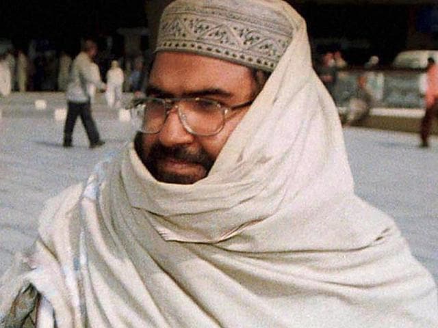 File photo of Jaish-e-Mohammad chief Maulana Masood Azhar (R). India’s bid to get Azhar’s name in the list of banned terrorists at the UN was vetoed by China. (AFP) File photo of Jaish-e-Mohammad chief Maulana Masood Azhar (R). India’s bid to get Azhar’s name in the list of banned terrorists at the UN was vetoed by China. (AFP)