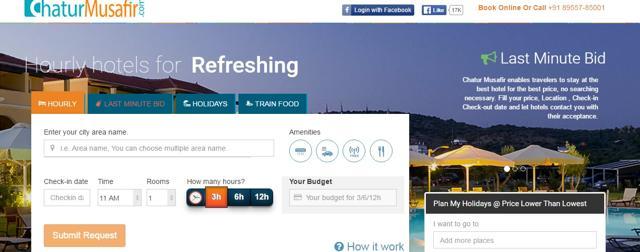 Chatur Musafir allows guests to book hotel rooms in packs of 3, 6 and 9 hours. In 19 months, the website has seen 14,000 micro-stay bookings at 2-, 3- and 4-star hotels across 15 cities. (www.chaturmusafir.com) Chatur Musafir allows guests to book hotel rooms in packs of 3, 6 and 9 hours. In 19 months, the website has seen 14,000 micro-stay bookings at 2-, 3- and 4-star hotels across 15 cities. (www.chaturmusafir.com)