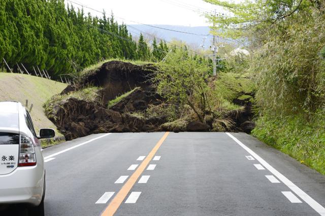 A national highway is blocked by landslide caused by an earthquake in Minamiaso, Kumamoto prefecture. Five years ago, Japan, one of the most seismically active countries in the world, suffered a massive undersea quake on March 11 that sent a tsunami barrelling into the country’s northeast coast. (AP) A national highway is blocked by landslide caused by an earthquake in Minamiaso, Kumamoto prefecture. Five years ago, Japan, one of the most seismically active countries in the world, suffered a massive undersea quake on March 11 that sent a tsunami barrelling into the country’s northeast coast. (AP)