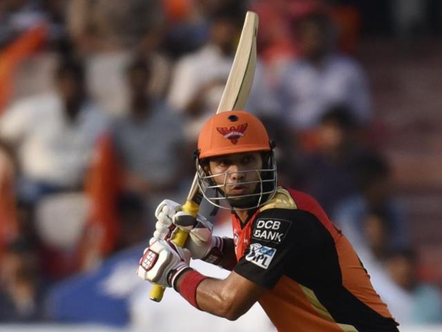 Sunrisers Hyderabad (SH) Naman Ojha in action against Kolkata Knight Riders (KKR). (Mohd Zakir/HT Photo) Sunrisers Hyderabad (SH) Naman Ojha in action against Kolkata Knight Riders (KKR). (Mohd Zakir/HT Photo)
