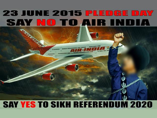 A poster calling for a boycott of Air India (HT Photo)