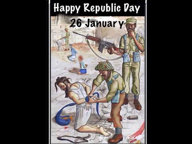 A poster circulated in Canada around Republic Day (HT Photo)