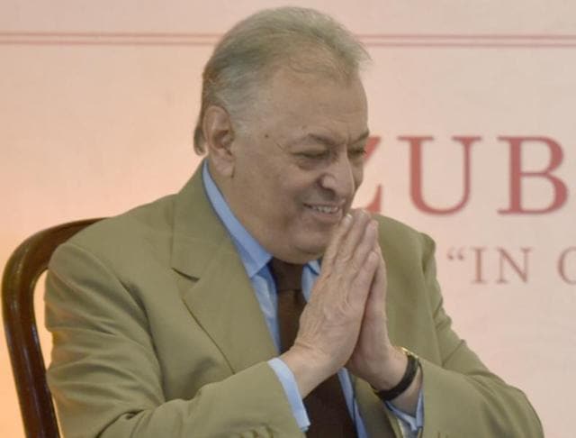 Music conductor Zubin Mehta in conversation with Jehangir Sorabjee at the Taj Mahal Palace Hotel on Saturday.(Kunal Patil/ HT photo) Music conductor Zubin Mehta in conversation with Jehangir Sorabjee at the Taj Mahal Palace Hotel on Saturday.(Kunal Patil/ HT photo)