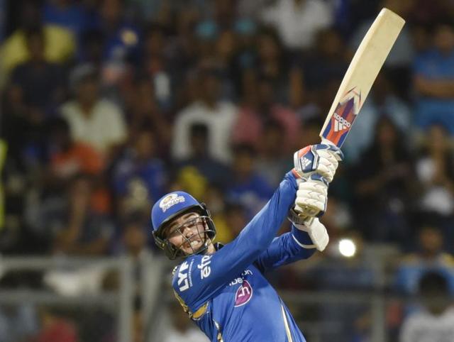 Tim Southee’s 11-ball 25 helped Mumbai Indians to 143/8. (Satish Bate/HT Photo) Tim Southee’s 11-ball 25 helped Mumbai Indians to 143/8. (Satish Bate/HT Photo)
