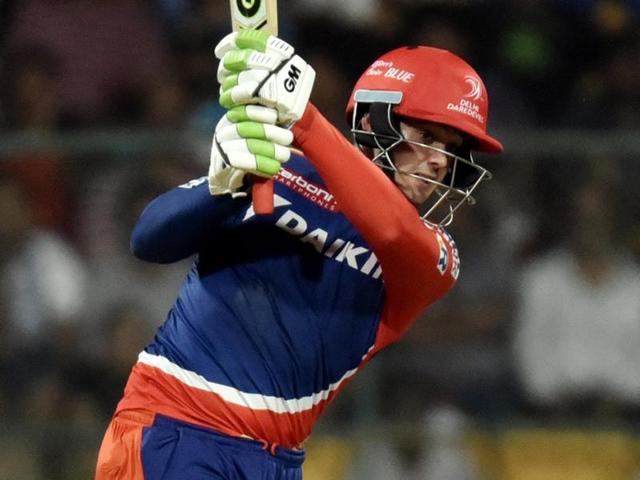 Delhi Daredevils Quinton De Kock in action against Royal Challengers Bangalore. (Mohd Zakir/HT Photo) 