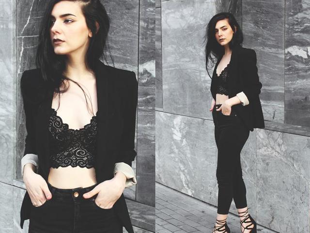 A lace up blouse, like this one, is the ultimate garment if you want to make a splash looking goth but feminine. (AFP) A lace up blouse, like this one, is the ultimate garment if you want to make a splash looking goth but feminine. (AFP)