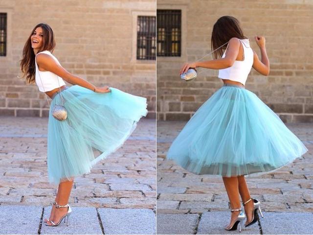 A tulle skirt can inject some girly energy into your ensemble, if you prefer your style to be more on the delicate side. (PINTEREST) A tulle skirt can inject some girly energy into your ensemble, if you prefer your style to be more on the delicate side. (PINTEREST)