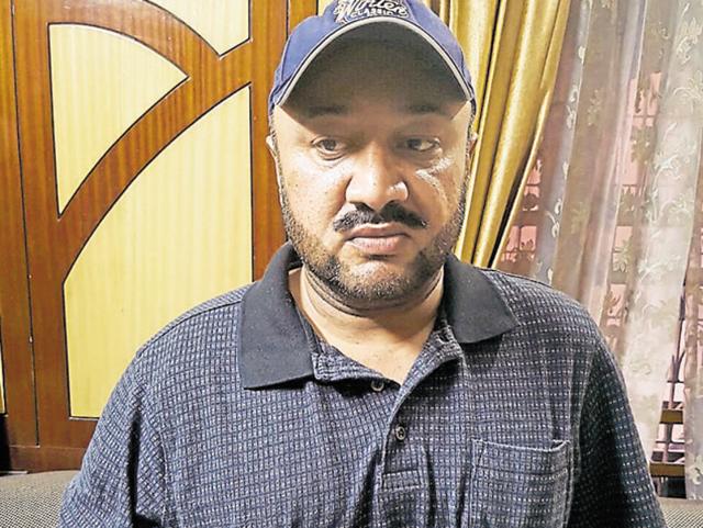 Two outlaws tried to run over the Begowal station house officer (SHO) Parminder Singh with a tractor-trailer when he along with his team intercepted the duo at a checkpoint, leaving the police official seriously injured.(HT Photo) Two outlaws tried to run over the Begowal station house officer (SHO) Parminder Singh with a tractor-trailer when he along with his team intercepted the duo at a checkpoint, leaving the police official seriously injured.(HT Photo)