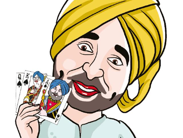 “The government realises that there are too many jobless people who need to sit around. Next, they will distribute Akali “taash” (playing cards),” Mann said. (Daljeet Kaur Sandhu/HT) “The government realises that there are too many jobless people who need to sit around. Next, they will distribute Akali “taash” (playing cards),” Mann said. (Daljeet Kaur Sandhu/HT)