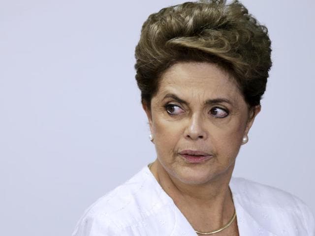Brazilians demonstrate for the impeachment of President Dilma Rousseff with a mock coffin as the Lower House of Congress voted in Brasilia, Brazil. (Reuters Photo) Brazilians demonstrate for the impeachment of President Dilma Rousseff with a mock coffin as the Lower House of Congress voted in Brasilia, Brazil. (Reuters Photo)
