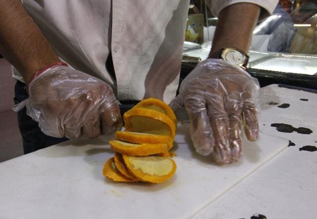 Savouries like kulfi, the traditional Indian ice-cream which melt slowly into the mouth, are the best pick by shoppers in crowded markets and a much needed treat during late-night summer walks. (Sanchit Khanna/ HT Photos)