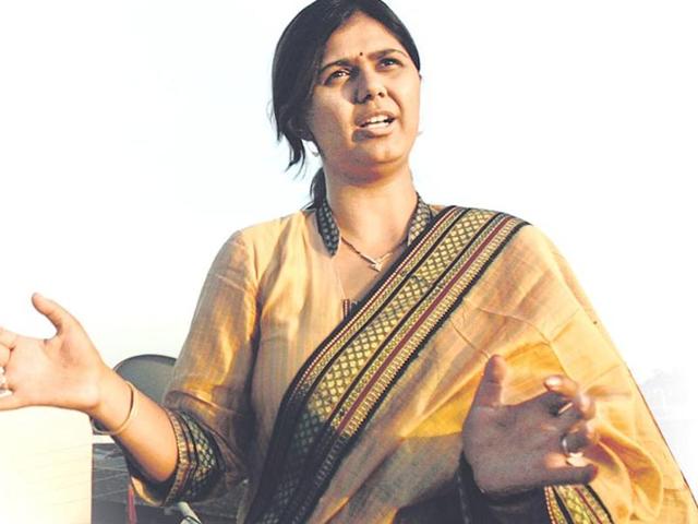 Pankaja Munde posted this selfie with a "trench of said barrage Manjara" on Sunday duiring her visit to the drought-hit Latur district of Maharashtra. (Twitter @pankajamunde) Pankaja Munde posted this selfie with a "trench of said barrage Manjara" on Sunday duiring her visit to the drought-hit Latur district of Maharashtra. (Twitter @pankajamunde)