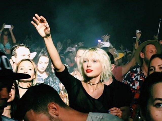 Taylor Swift was spotted at Coachella with Calvin Harris. (Instagram) 