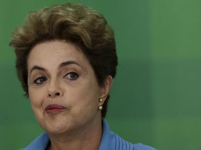 Brazil's President Dilma Rousseff reacts during a news conference at Planalto Palace in Brasilia, Brazil April 18, 2016. (REUTERS) Brazil's President Dilma Rousseff reacts during a news conference at Planalto Palace in Brasilia, Brazil April 18, 2016. (REUTERS)
