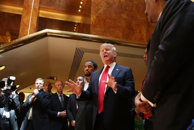 Republican hopeful Donald Trump greets members of the ‘National Diversity Coalition for Trump’, a day ahead of New York primary in New York City. (AFP) Republican hopeful Donald Trump greets members of the ‘National Diversity Coalition for Trump’, a day ahead of New York primary in New York City. (AFP)