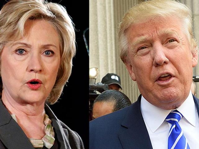US presidential election frontrunners Hilary Clinton and Donald Trump have created their own swing states, beyond red and blue party borders to an outreach for a purple reign.(Agencies)