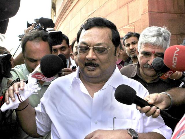 A file photo of former DMK leader MK Alagiri outside of Parliament House, New Delhi.(HT File Photo) A file photo of former DMK leader MK Alagiri outside of Parliament House, New Delhi.(HT File Photo)