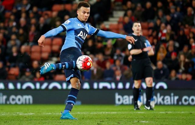 Dele Alli scores the fourth goal for Tottenham Reuters against Stoke City. (Reuters Photo) Dele Alli scores the fourth goal for Tottenham Reuters against Stoke City. (Reuters Photo)