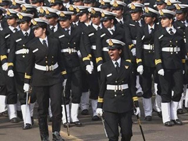 Indian Navy’s women officers’ contingent at Republic Day parade. (PTI File Photo) Indian Navy’s women officers’ contingent at Republic Day parade. (PTI File Photo)