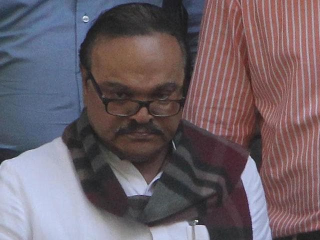 Chhagan Bhujbal was arrested by the enforcement directorate (ED) on March 14 in connection with a money laundering case related to a controversial deal between the state government and a private developer.(HT File)