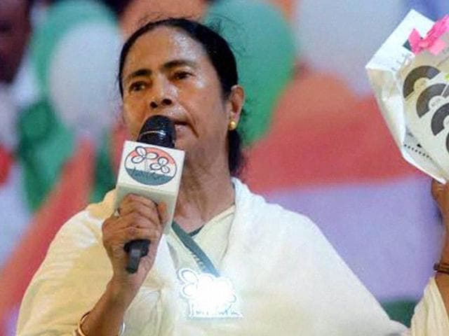 West Bengal CM and TMC supremo Mamata Banerjee addresses during an election campaign at North 24 Pargana district of West Bengal on Wednesday. (PTI) West Bengal CM and TMC supremo Mamata Banerjee addresses during an election campaign at North 24 Pargana district of West Bengal on Wednesday. (PTI)